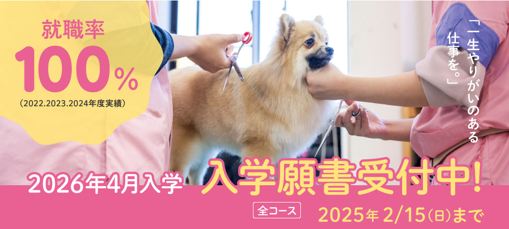 2026年4月入学　入学願書受付中！